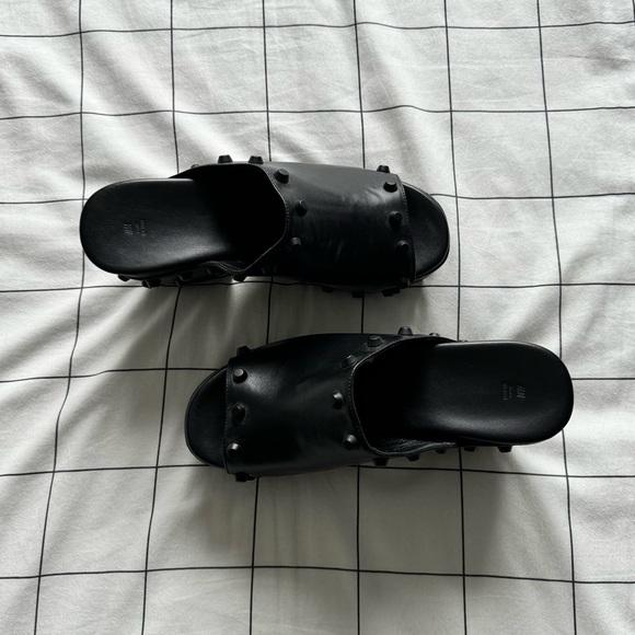 Studded Leather Heeled Mules - Picture 10 of 10